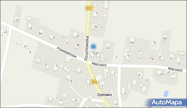 Dzimierz, Rzuchowska, 7, mapa Dzimierz