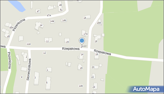 Elbląg, Rzepakowa, 17, mapa Elbląga