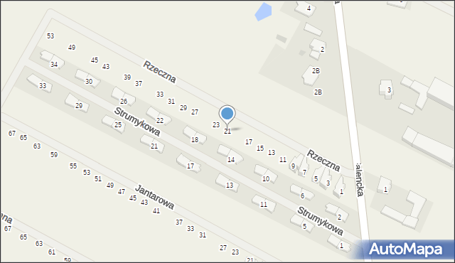 Falenty Duże, Rzeczna, 21, mapa Falenty Duże
