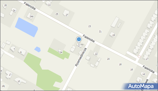 Falenty Nowe, Rzemieślnicza, 2, mapa Falenty Nowe