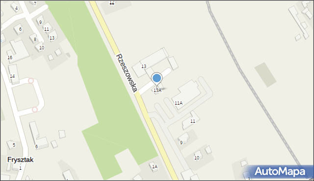 Frysztak, Rzeszowska, 13A, mapa Frysztak