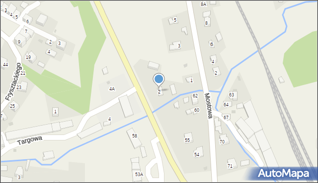 Frysztak, Rzeszowska, 2, mapa Frysztak