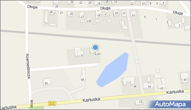 Garcz, Rzemieślnicza, 7, mapa Garcz