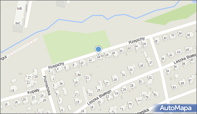 Gdańsk, Rzepichy, 14, mapa Gdańska