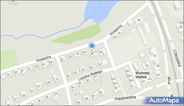 Gdańsk, Rzepichy, 36, mapa Gdańska