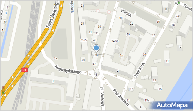 Gdańsk, Rzeźnicka, 46, mapa Gdańska