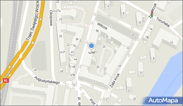 Gdańsk, Rzeźnicka, 54/56, mapa Gdańska