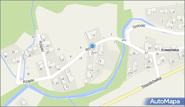 Gliczarów Górny, Rząski, 13, mapa Gliczarów Górny