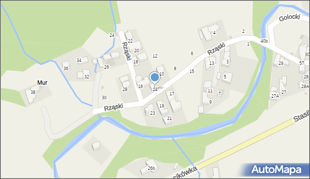 Gliczarów Górny, Rząski, 14, mapa Gliczarów Górny