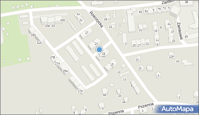 Gliwice, Rzeczycka, 21, mapa Gliwic