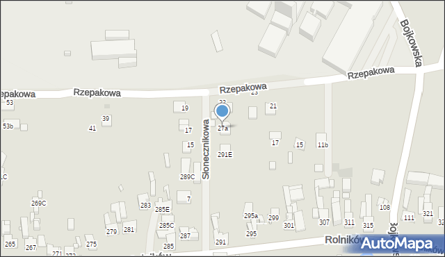 Gliwice, Rzepakowa, 27a, mapa Gliwic