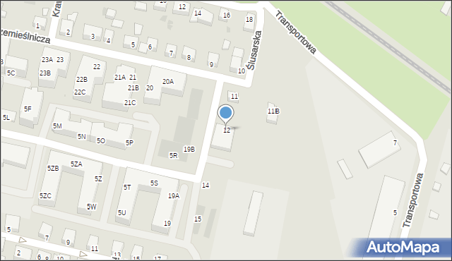 Głogów, Rzemieślnicza, 12, mapa Głogów