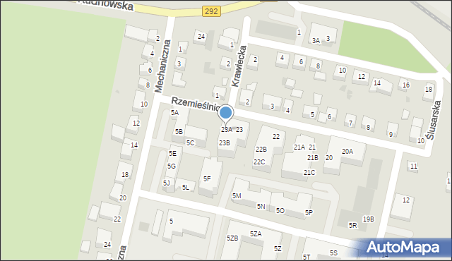 Głogów, Rzemieślnicza, 23A, mapa Głogów