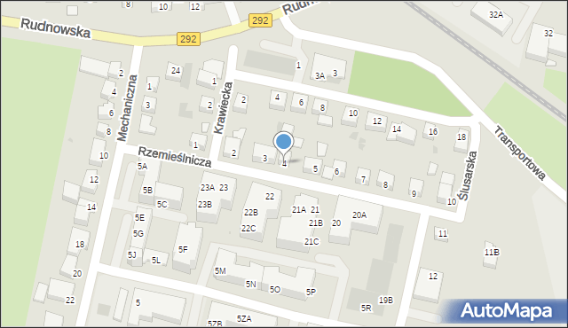 Głogów, Rzemieślnicza, 4, mapa Głogów