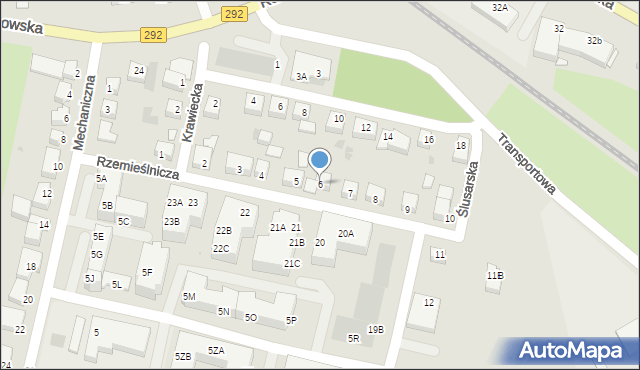 Głogów, Rzemieślnicza, 6, mapa Głogów