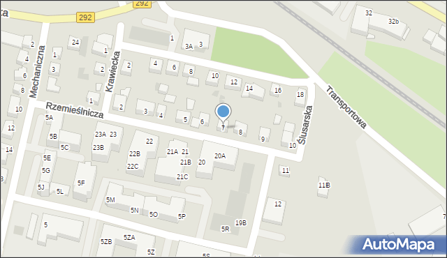 Głogów, Rzemieślnicza, 7, mapa Głogów