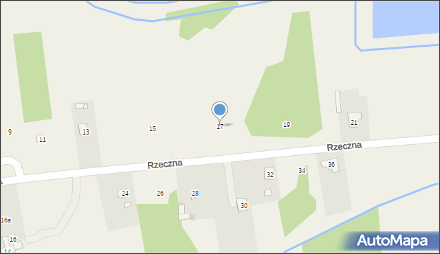 Głuchów, Rzeczna, 17, mapa Głuchów