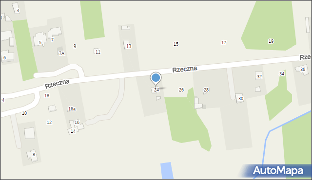 Głuchów, Rzeczna, 24, mapa Głuchów