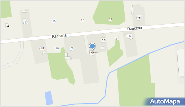Głuchów, Rzeczna, 30, mapa Głuchów