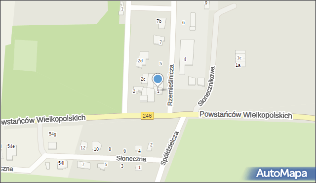 Gniewkowo, Rzemieślnicza, 1, mapa Gniewkowo