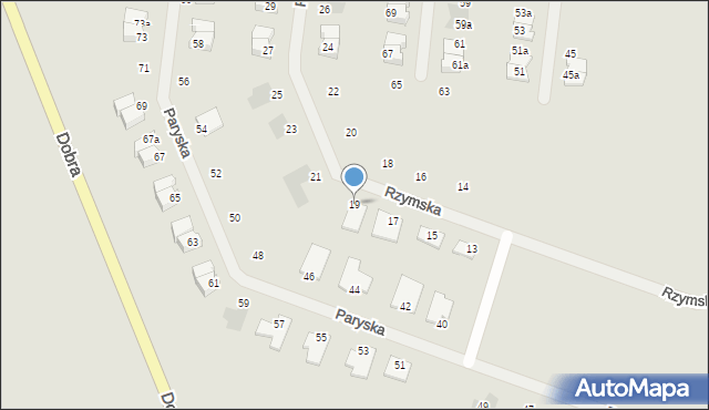 Gorzów Wielkopolski, Rzymska, 19, mapa Gorzów Wielkopolski