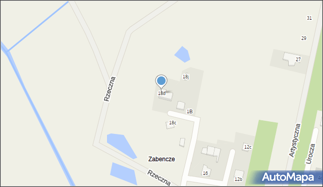 Grabanów, Rzeczna, 18d, mapa Grabanów