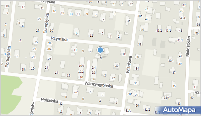 Grabówka, Rzymska, 5, mapa Grabówka