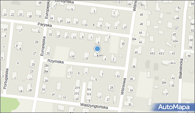 Grabówka, Rzymska, 6, mapa Grabówka