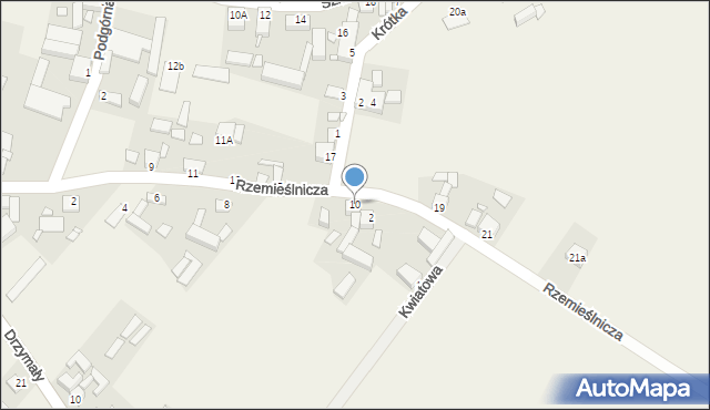 Gradowice, Rzemieślnicza, 10, mapa Gradowice