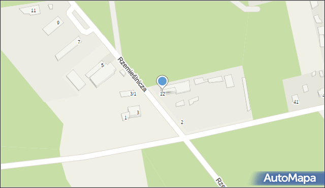 Gródek, Rzemieślnicza, 12, mapa Gródek