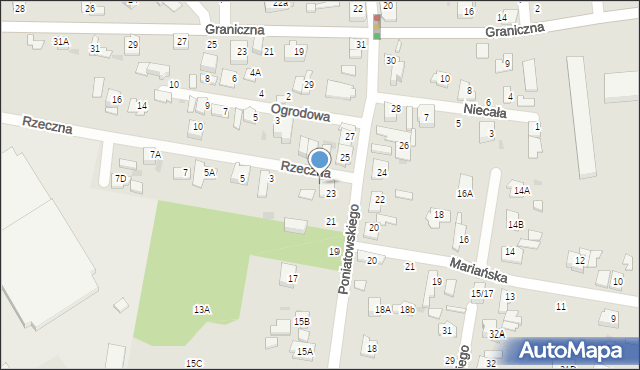 Grodzisk Mazowiecki, Rzeczna, 1, mapa Grodzisk Mazowiecki