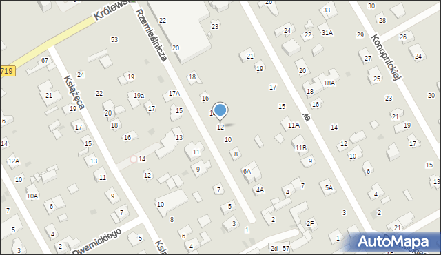 Grodzisk Mazowiecki, Rzemieślnicza, 12, mapa Grodzisk Mazowiecki