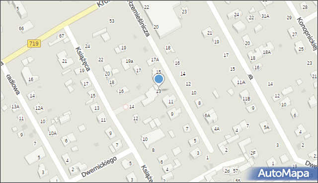Grodzisk Mazowiecki, Rzemieślnicza, 13, mapa Grodzisk Mazowiecki