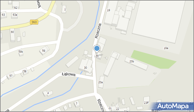 Gryfów Śląski, Rzeczna, 20, mapa Gryfów Śląski