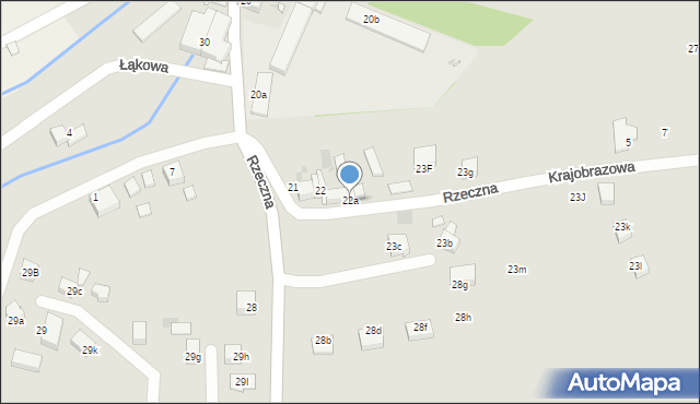 Gryfów Śląski, Rzeczna, 22a, mapa Gryfów Śląski