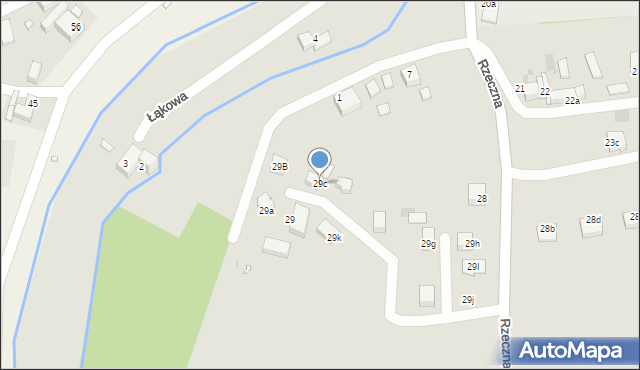 Gryfów Śląski, Rzeczna, 29c, mapa Gryfów Śląski