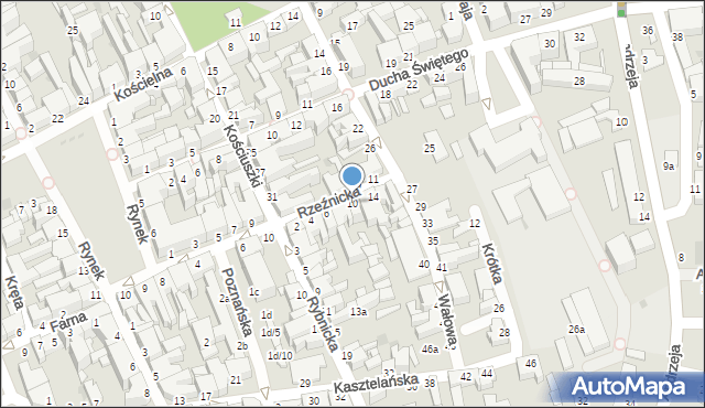 Inowrocław, Rzeźnicka, 10, mapa Inowrocławia