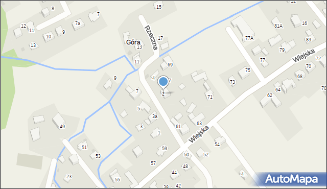 Inwałd, Rzeczna, 2, mapa Inwałd