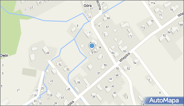 Inwałd, Rzeczna, 3, mapa Inwałd