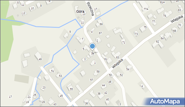 Inwałd, Rzeczna, 3a, mapa Inwałd