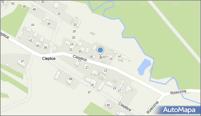 Jangrot, Rzeczna, 16, mapa Jangrot