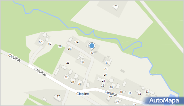 Jangrot, Rzeczna, 32, mapa Jangrot