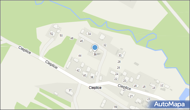 Jangrot, Rzeczna, 36, mapa Jangrot