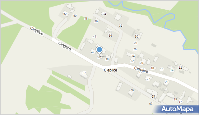 Jangrot, Rzeczna, 40, mapa Jangrot