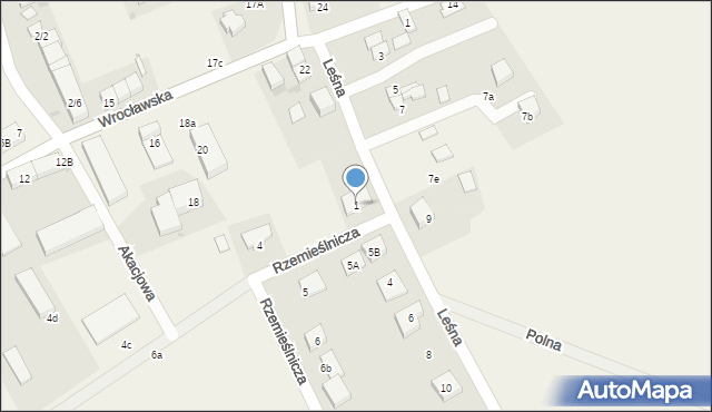 Januszkowice, Rzemieślnicza, 1, mapa Januszkowice