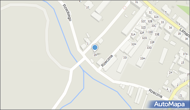 Jawor, Rzeczna, 1A, mapa Jawor