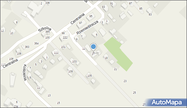 Jerzmanowice, Rzemieślnicza, 17, mapa Jerzmanowice