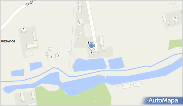 Jeżewice, Rzeczna, 5, mapa Jeżewice