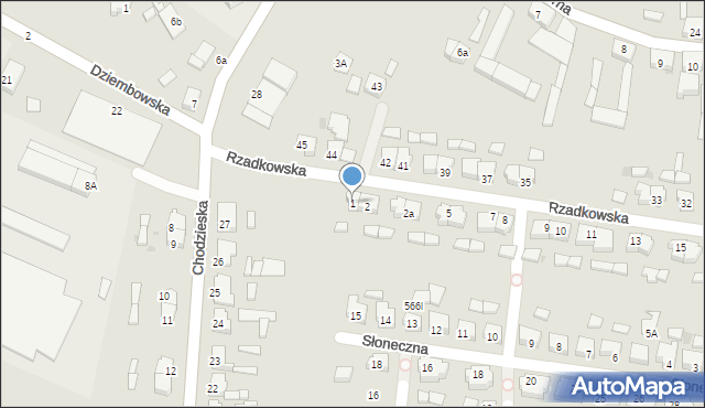 Kaczory, Rzadkowska, 1, mapa Kaczory