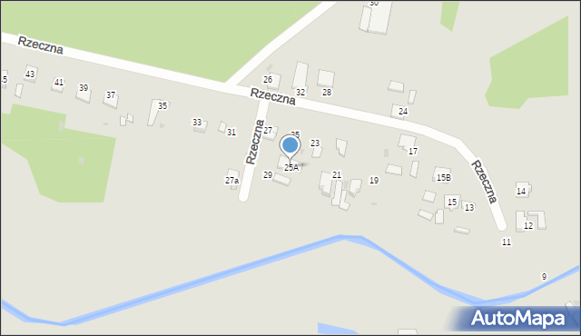 Kalety, Rzeczna, 25A, mapa Kalety